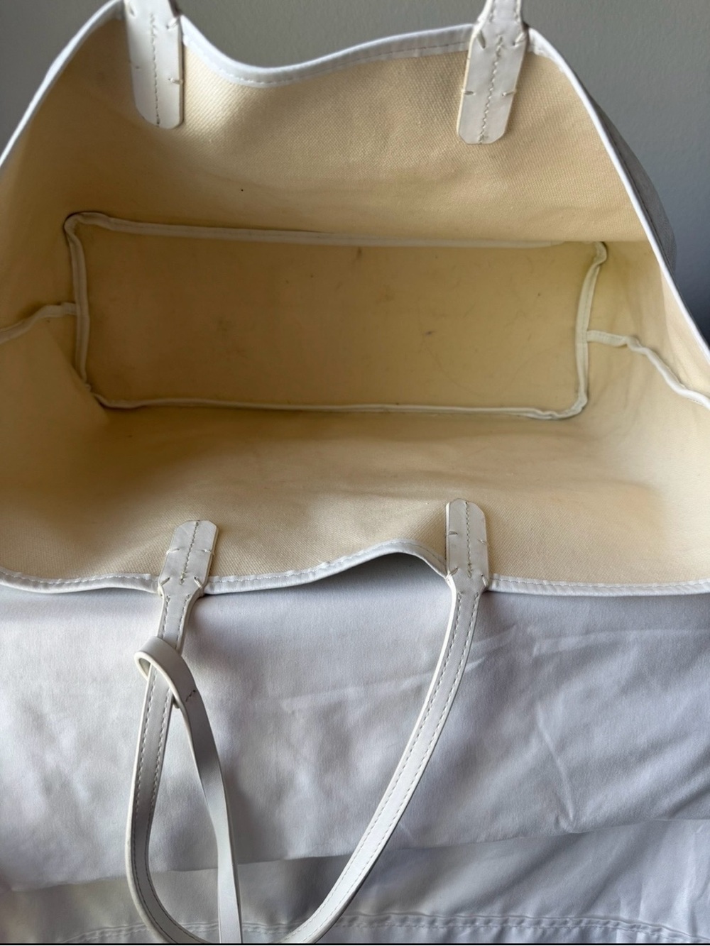 Source Unknown White Large Tote Bag